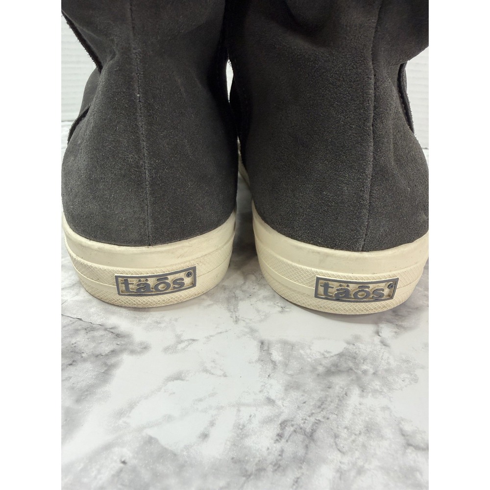 Taos Cozy Chic Soft Faux Fur Size Women's 9.5 Dark Gray Suede Slouchy Boots - Picture 7 of 14